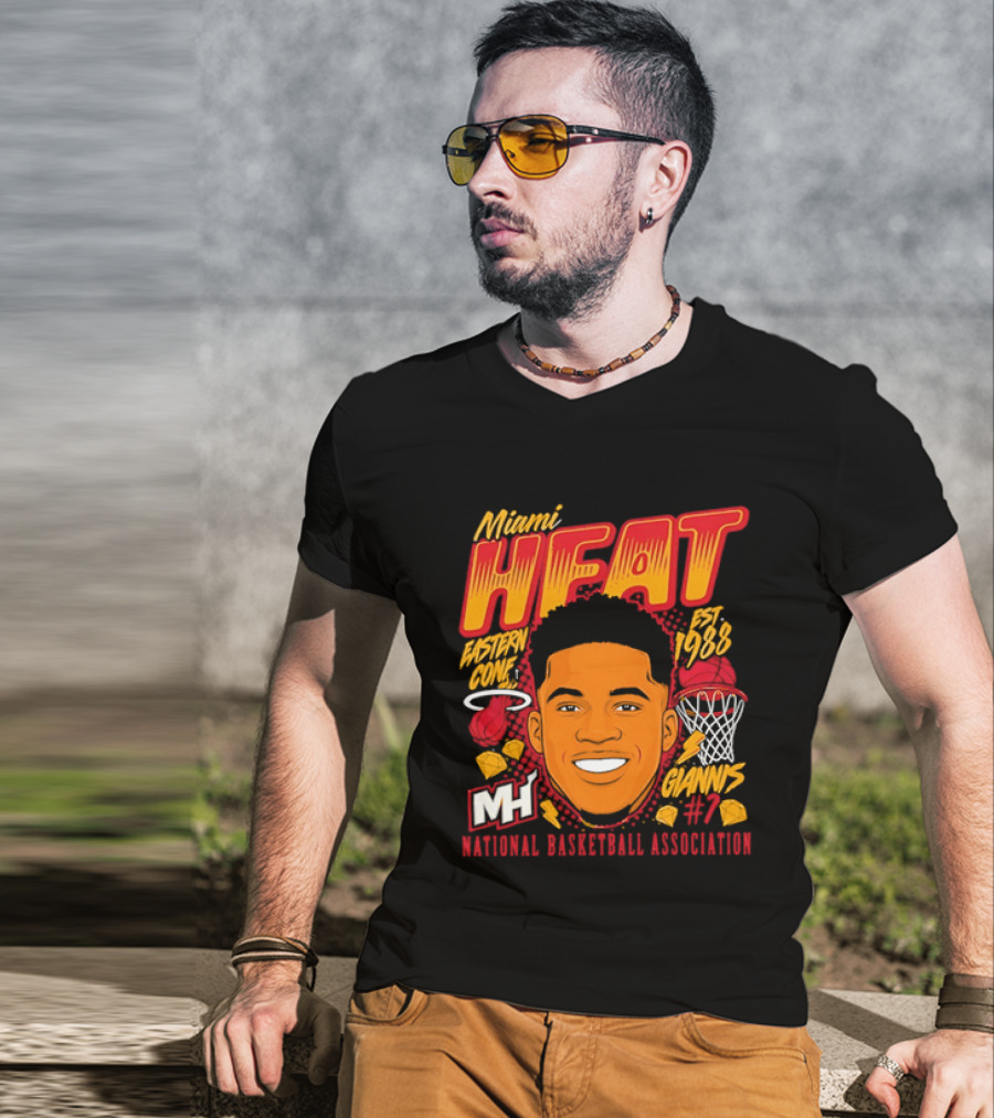 Miami Heat Giannis Antetokounmpo Est 1988 National Basketball Association T-Shirt