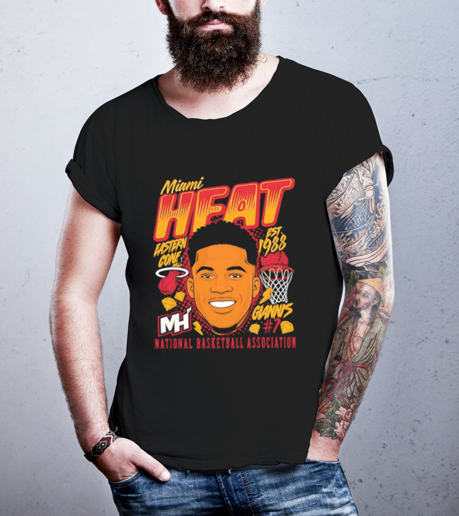 Miami Heat Giannis Antetokounmpo Est 1988 National Basketball Association T-Shirt