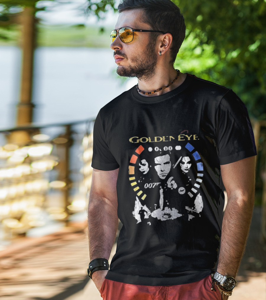 GoldenEye 007 James Bond Faces And Color Blocks T-Shirt