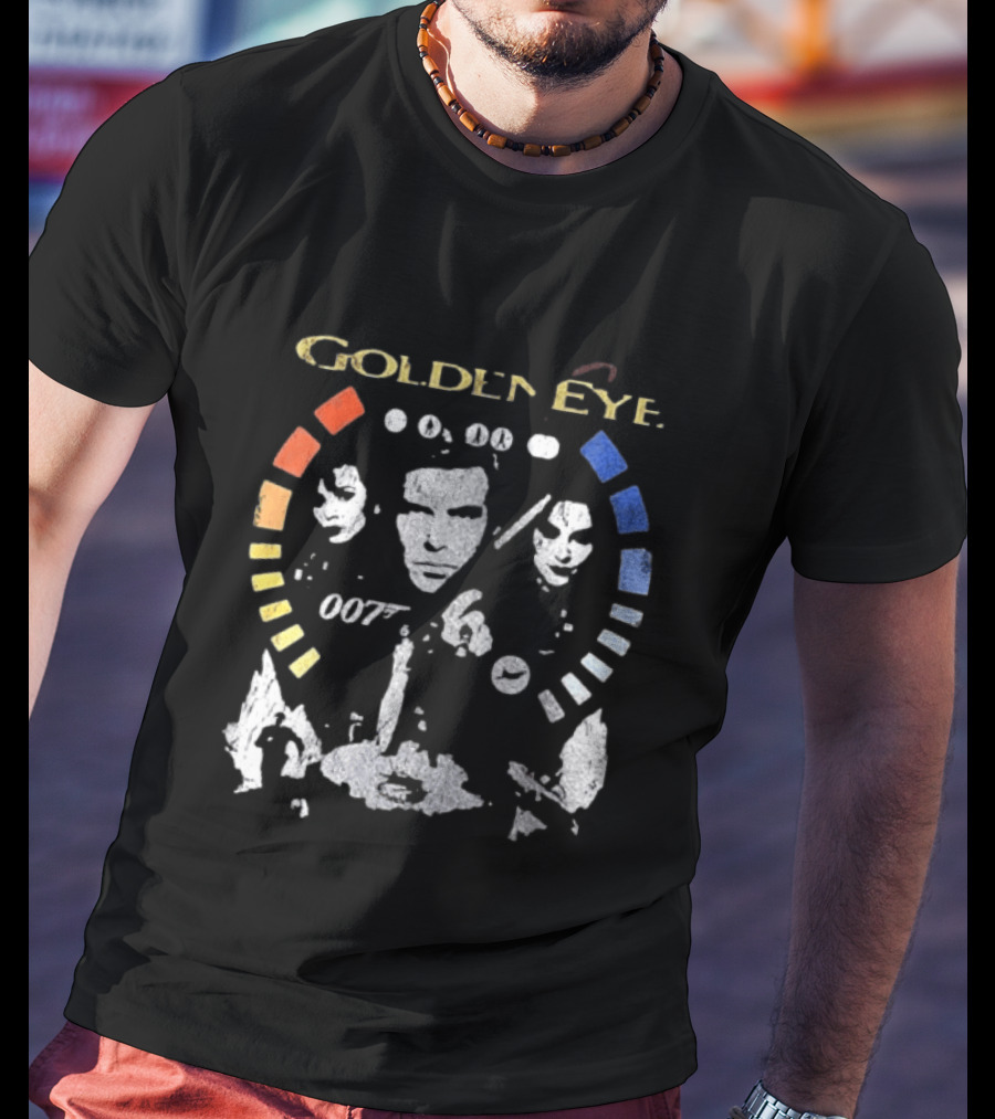 GoldenEye 007 James Bond Faces And Color Blocks T-Shirt