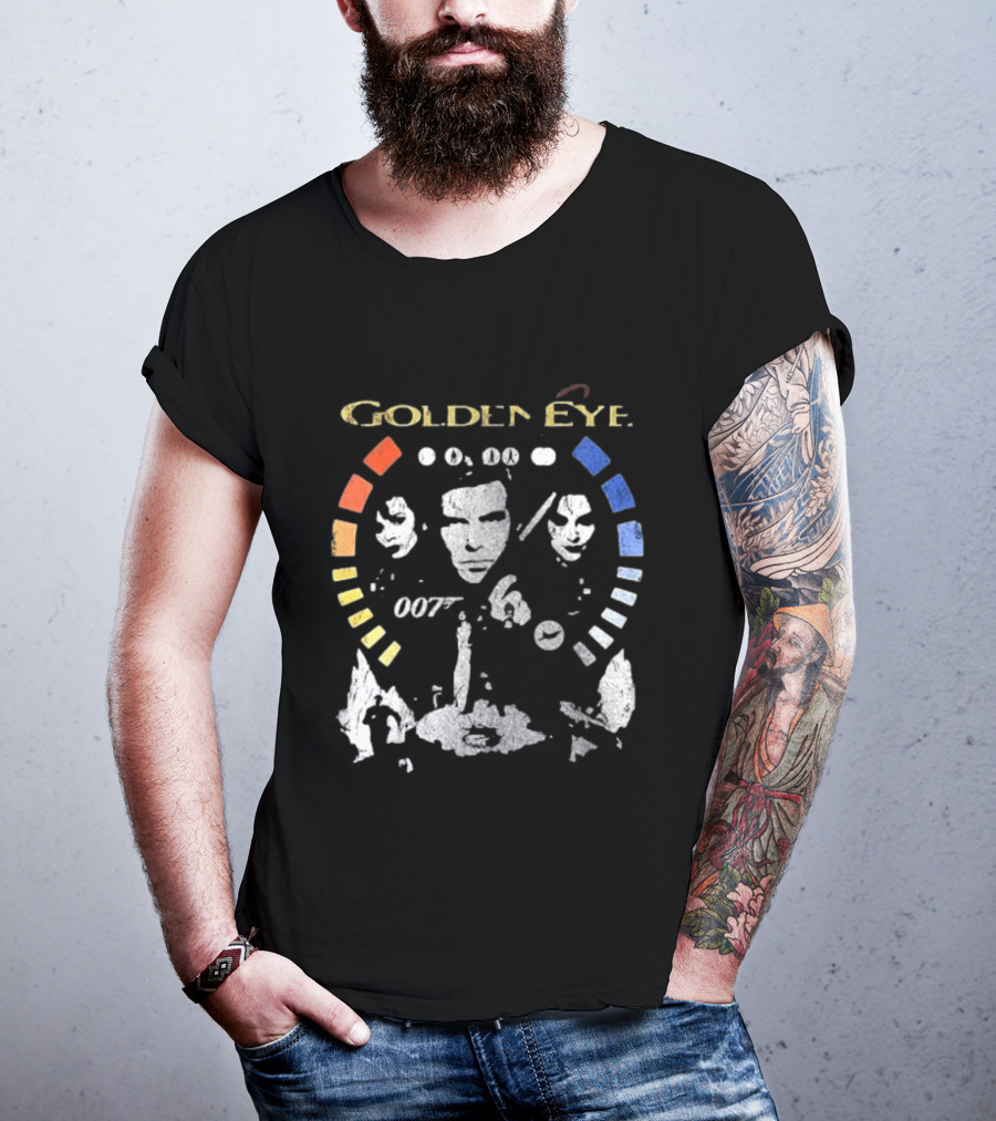 GoldenEye 007 James Bond Faces And Color Blocks T-Shirt