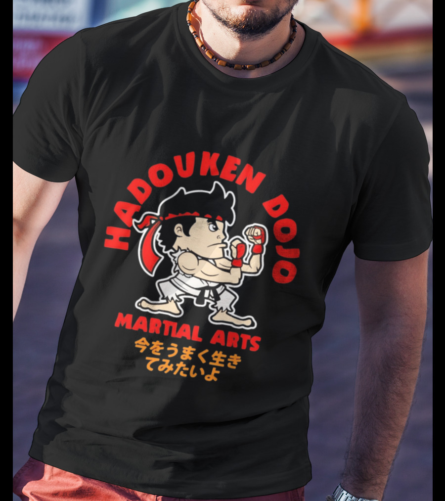Hadouken Dojo Martial Arts Ryu Character Gaming Japanese T-Shirt