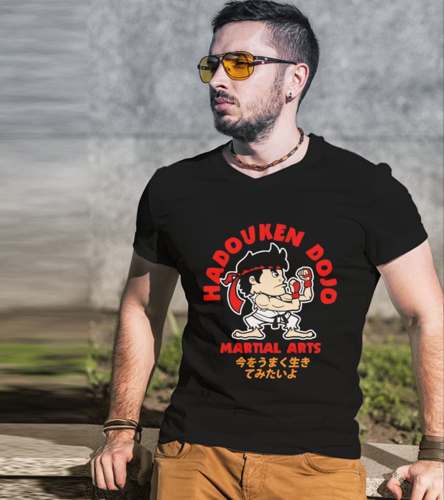 Hadouken Dojo Martial Arts Ryu Character Gaming Japanese T-Shirt