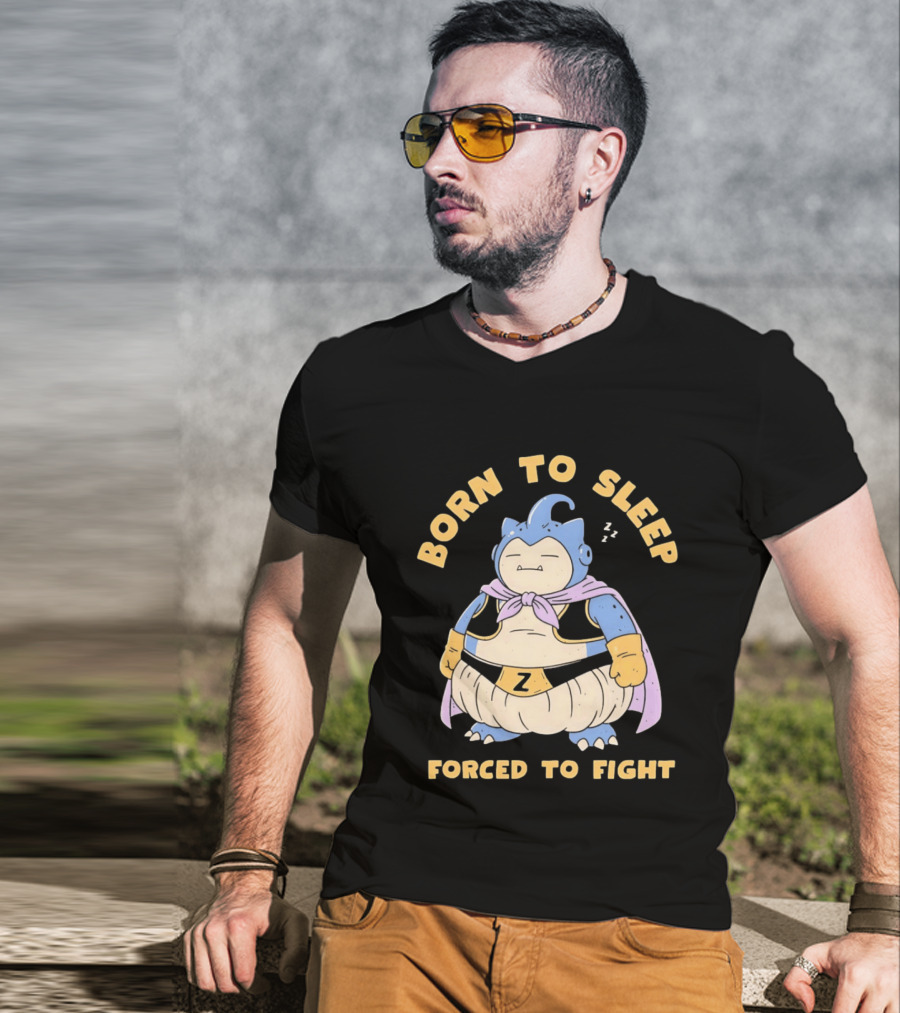 Born To Sleep Forced To Fight Snorlax Majin Buu Fusion T-Shirt