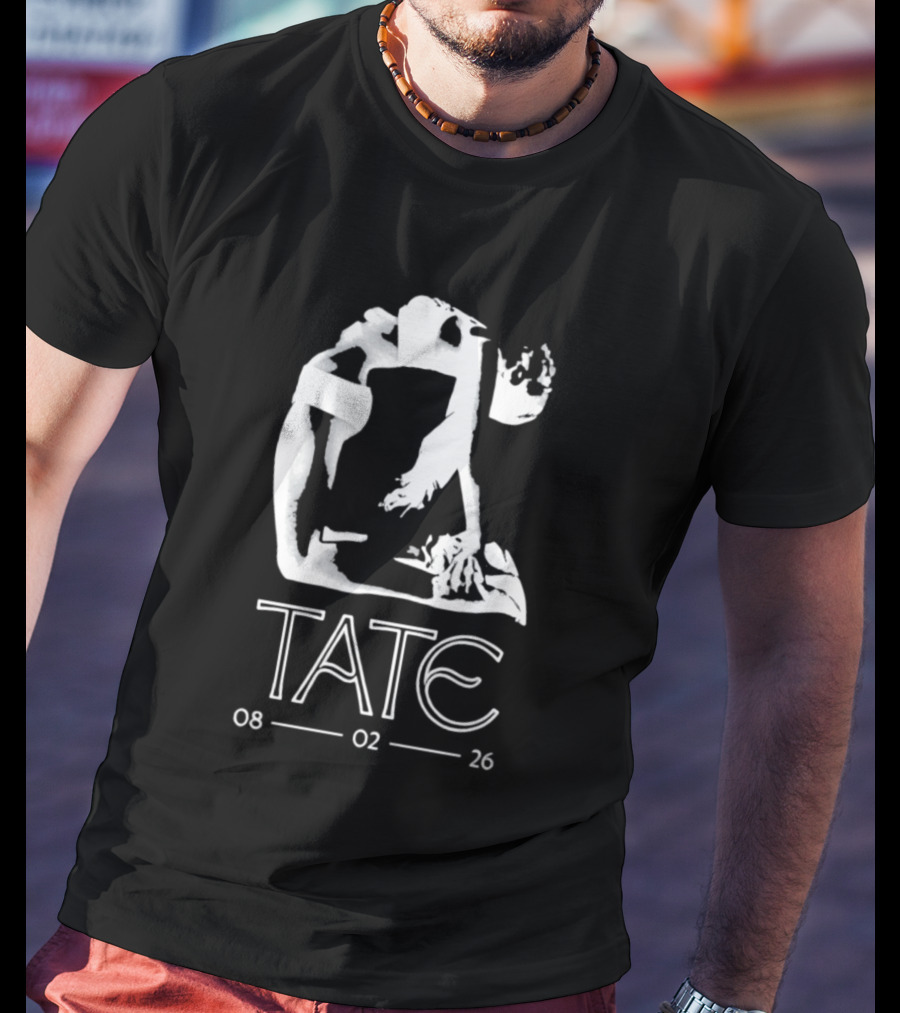 Tate 08 02 26 Minimalist Yoga Fitness Pose T-Shirt