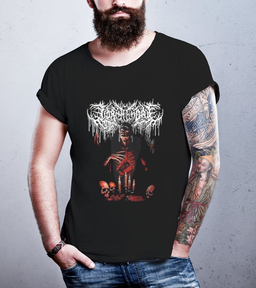 The Sweat & Blood Tour Everblack Festering Within Me Skeleton T-Shirt