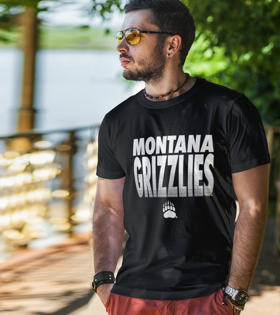 Montana Grizzlies NCAA College Sports Griz Bear Paw T-Shirt