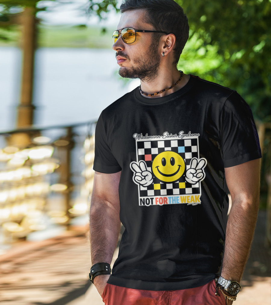 Wiedemann Steiner Syndrome Smiley Face Not For The Weak Checkerboard T-Shirt