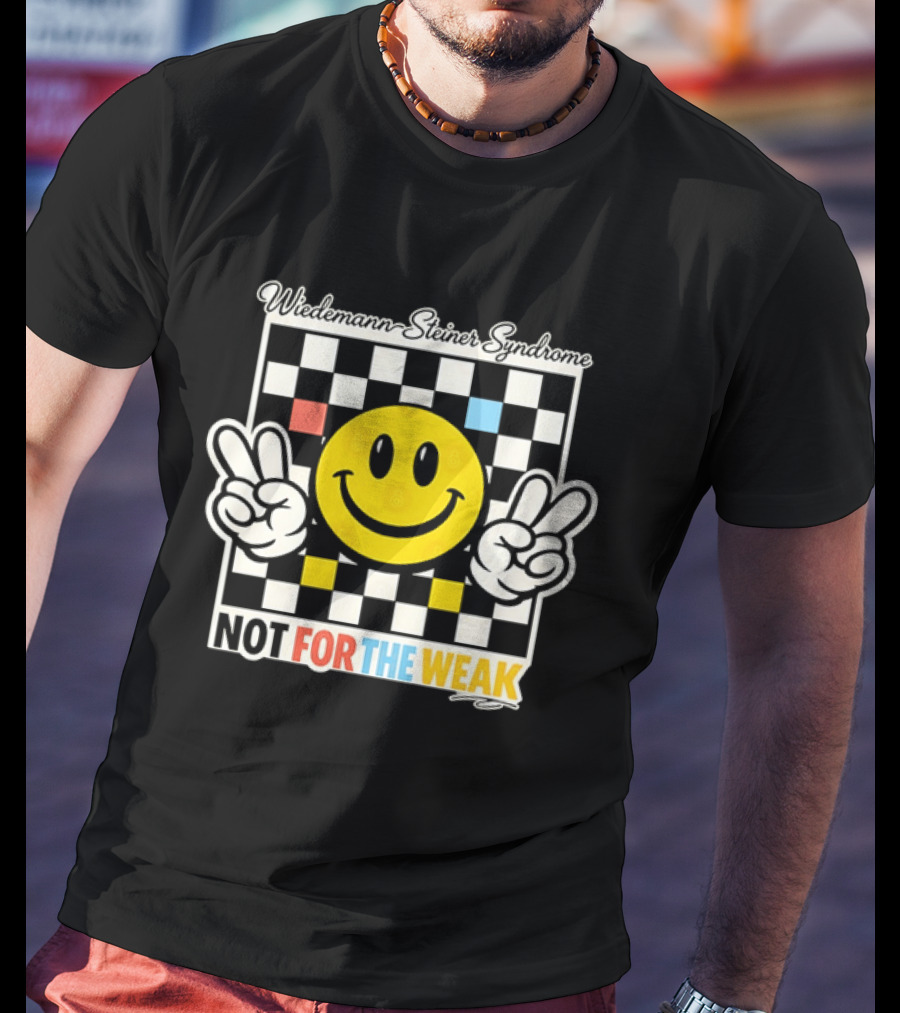 Wiedemann Steiner Syndrome Smiley Face Not For The Weak Checkerboard T-Shirt
