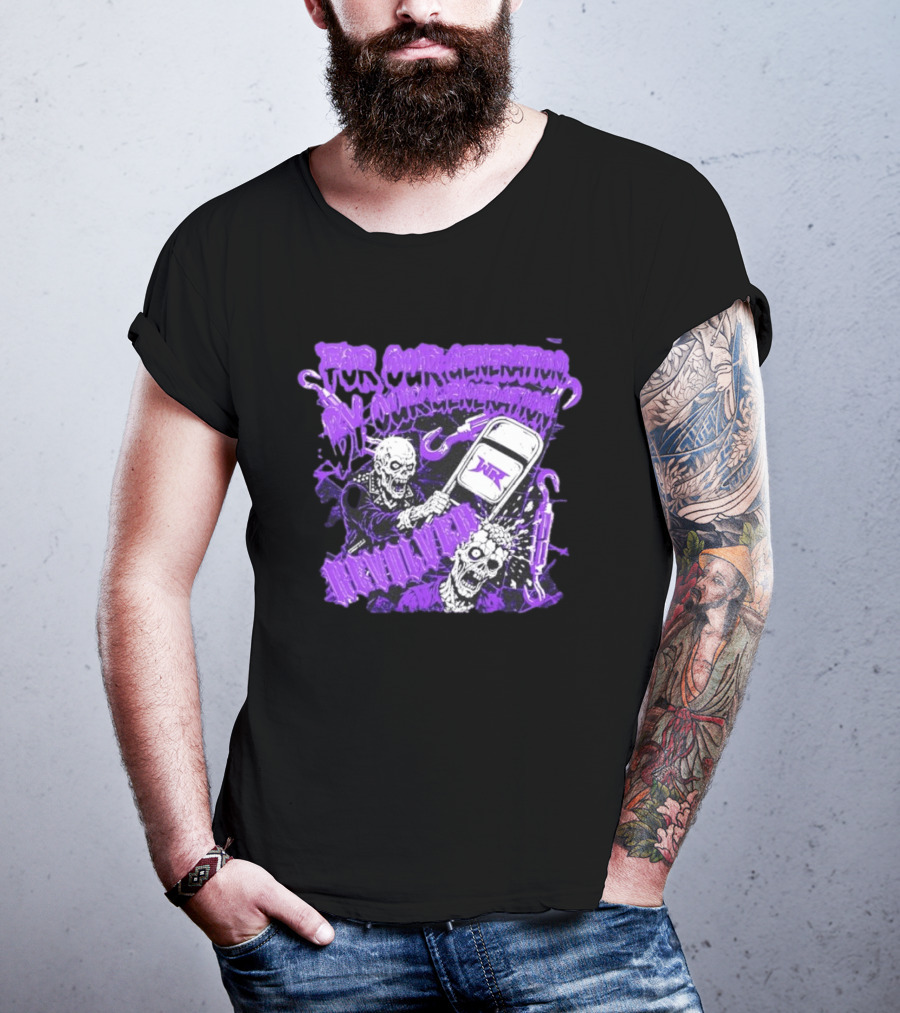 Wrestling Revolver For Our Generation Skeletons Purple T-Shirt