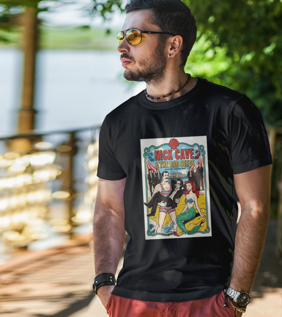 Nick Cave And The Bad Seeds Brighton Preston Park Mermaid T-Shirt