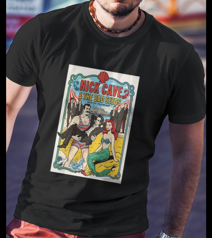 Nick Cave And The Bad Seeds Brighton Preston Park Mermaid T-Shirt
