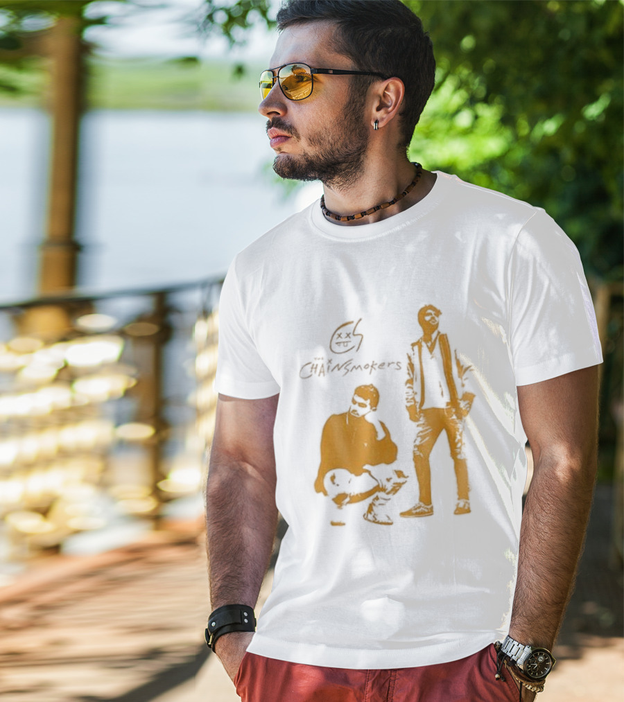 The Chainsmokers Tour Silhouette Band Icon Sketch T-Shirt