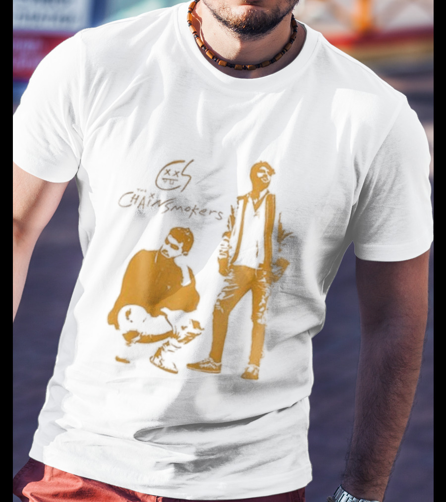 The Chainsmokers Tour Silhouette Band Icon Sketch T-Shirt