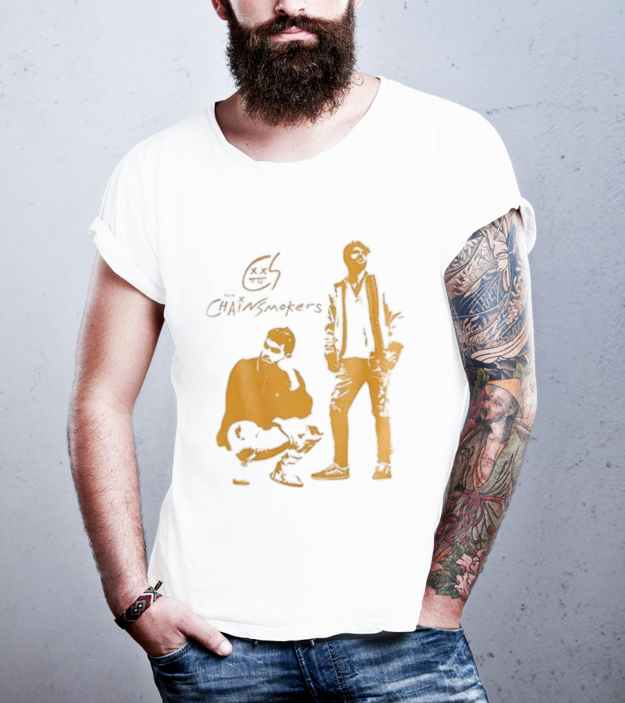 The Chainsmokers Tour Silhouette Band Icon Sketch T-Shirt