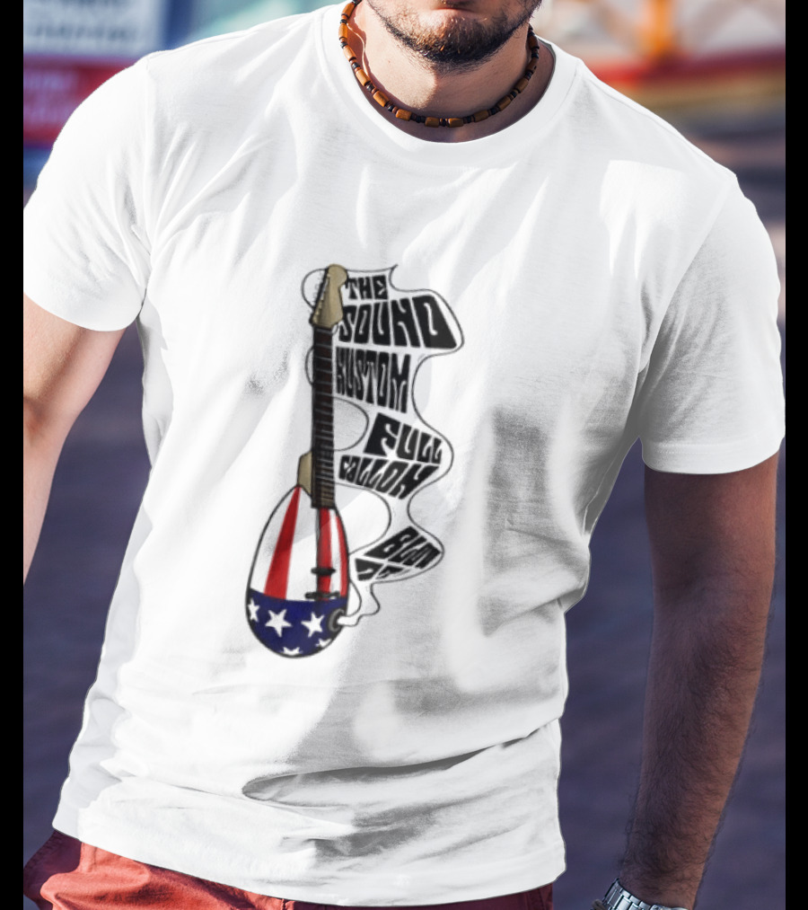 The Sound Kustom Full Gallon Blow Up Patriotic Guitar Americana T-Shirt
