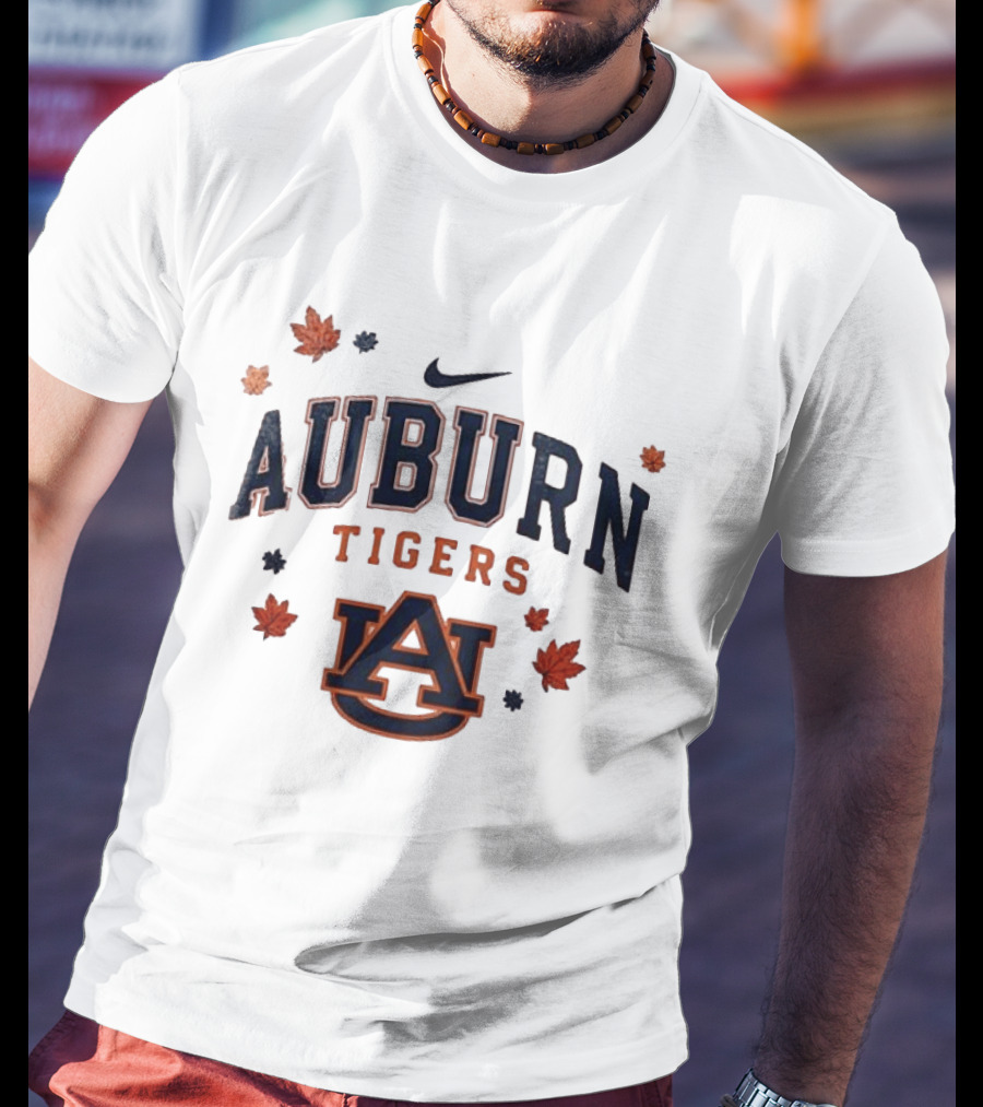 Auburn Tigers Nike Fall Leaves University Spirit T-Shirt