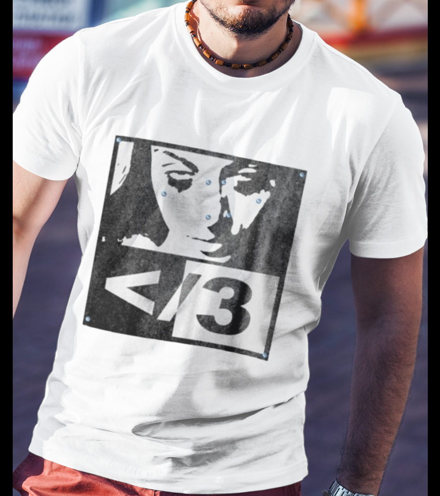 Destroy Lonely Store Piercing Face Black White <3 T-Shirt
