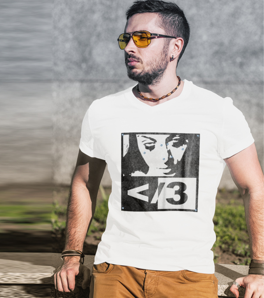 Destroy Lonely Store Piercing Face Black White <3 T-Shirt
