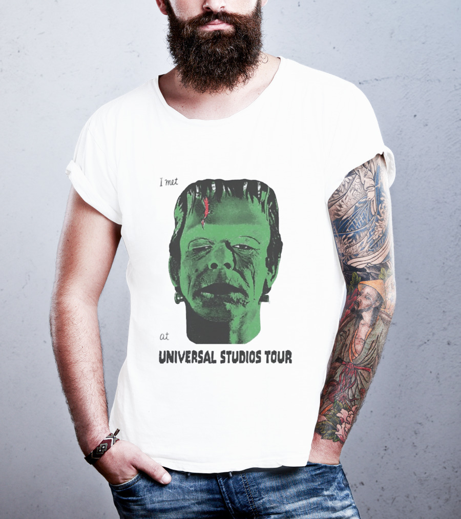 I Met Frankenstein At Universal Studios Tour Monster Fan Souvenir T-Shirt