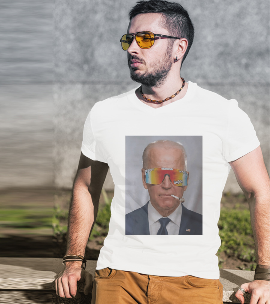 Joe Biden Pit Viper Sunglasses Smoking Pipe President T-Shirt