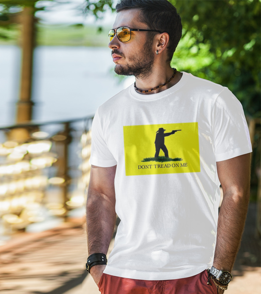 Jordan Salinas Don't Tread On Me Cowboy Silhouette Yellow T-Shirt