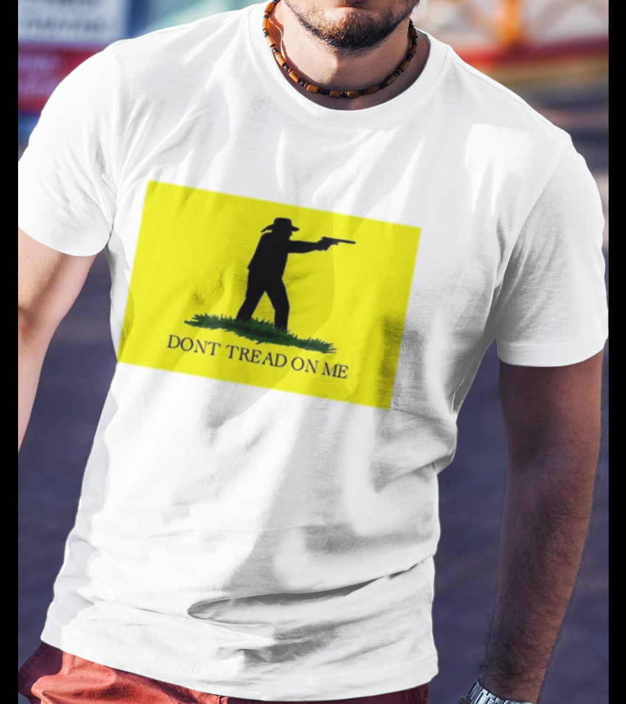 Jordan Salinas Don't Tread On Me Cowboy Silhouette Yellow T-Shirt