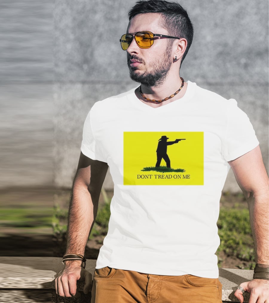Jordan Salinas Don't Tread On Me Cowboy Silhouette Yellow T-Shirt