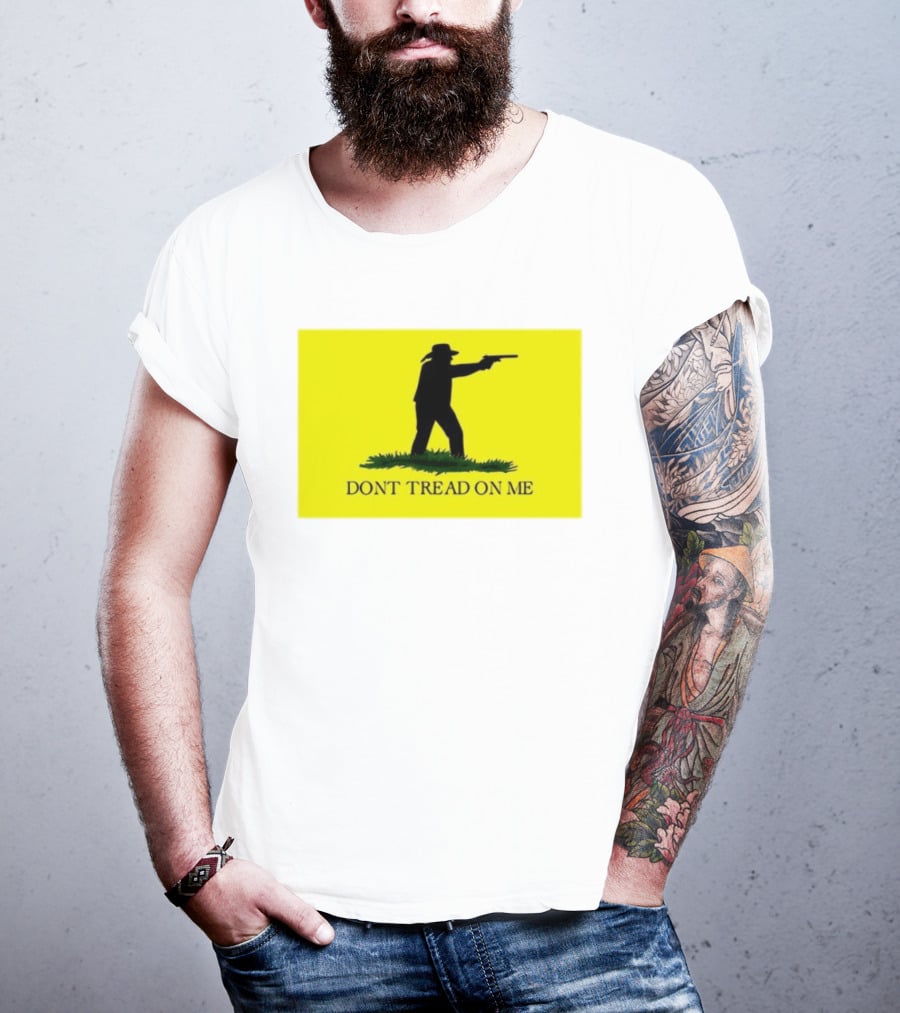 Jordan Salinas Don't Tread On Me Cowboy Silhouette Yellow T-Shirt