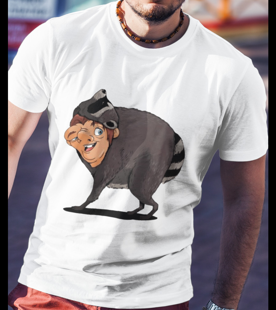Raccoon Boy Animal Costume Quirky T-Shirt