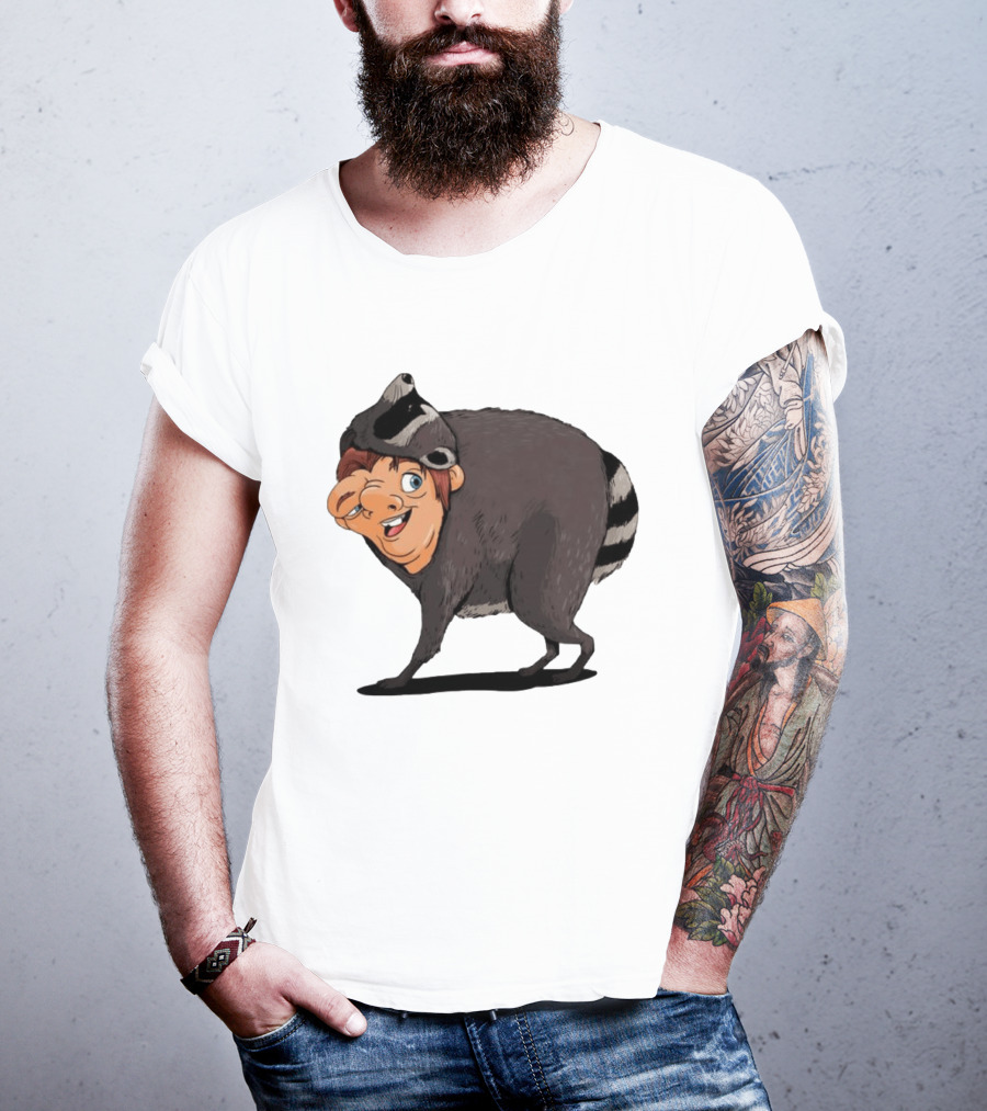 Raccoon Boy Animal Costume Quirky T-Shirt