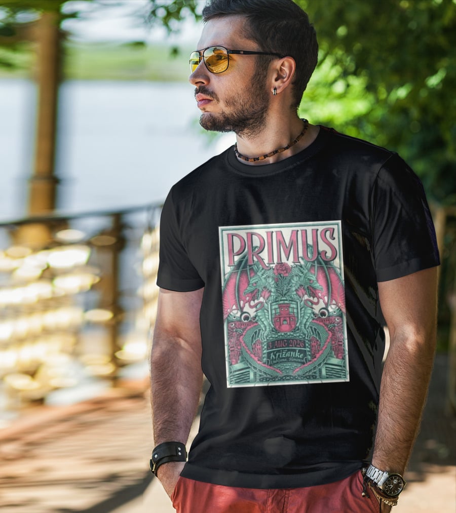 PRIMUS 3 Aug 2026 Križanke Ljubljana Slovenia Dragon T-Shirt