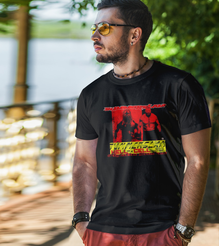 SummerSlam Hell In A Cell Brock Lesnar Oba Femi Cheatin Snakez T-Shirt