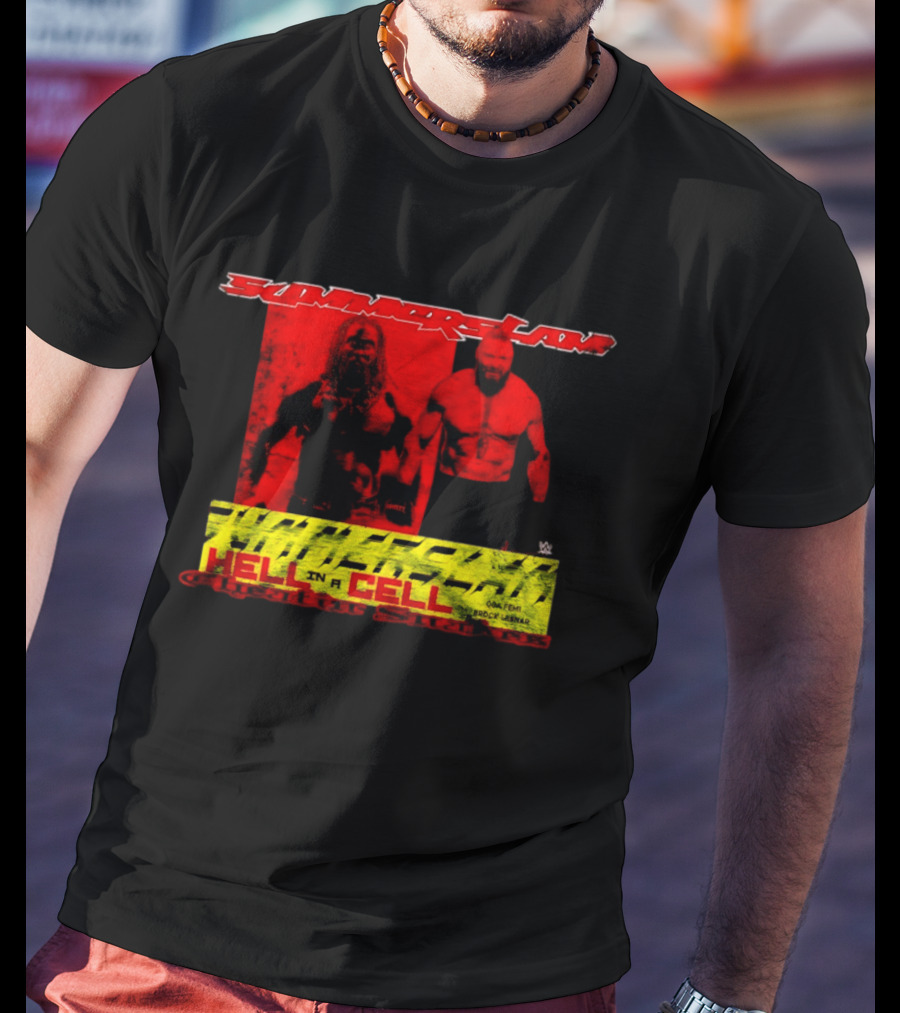 SummerSlam Hell In A Cell Brock Lesnar Oba Femi Cheatin Snakez T-Shirt