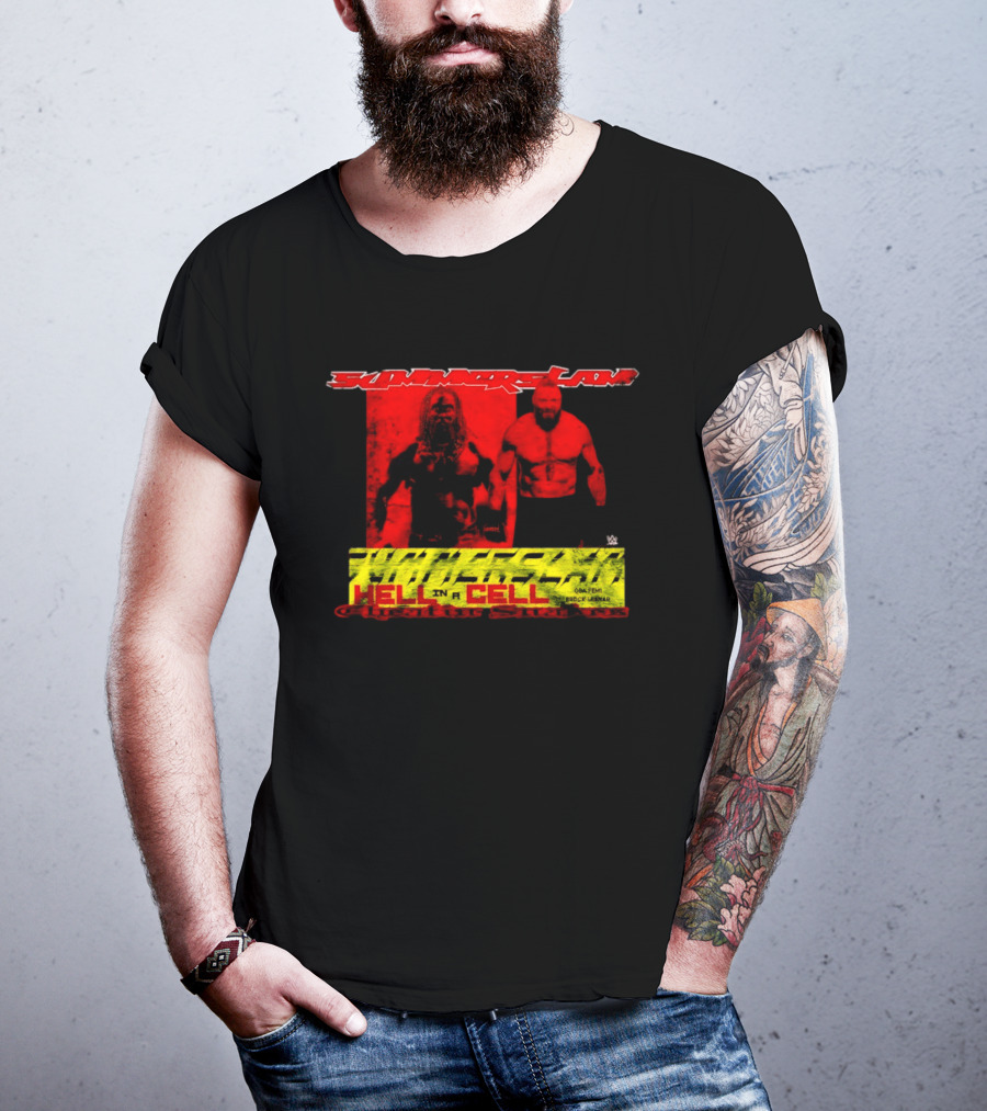 SummerSlam Hell In A Cell Brock Lesnar Oba Femi Cheatin Snakez T-Shirt