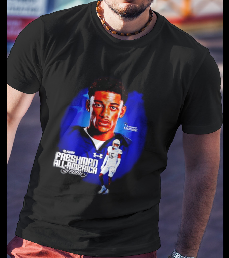 Leonard Moore Notre Dame Football FWAA Freshman All America Team Under Armour T-Shirt