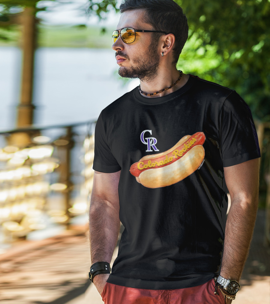 Colorado Rockies Hot Dog Tiny Turnip Women's T-Shirt