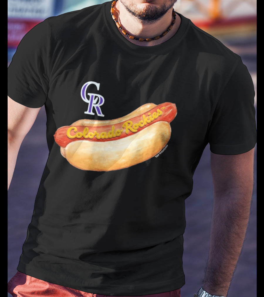 Colorado Rockies Hot Dog Tiny Turnip Women's T-Shirt