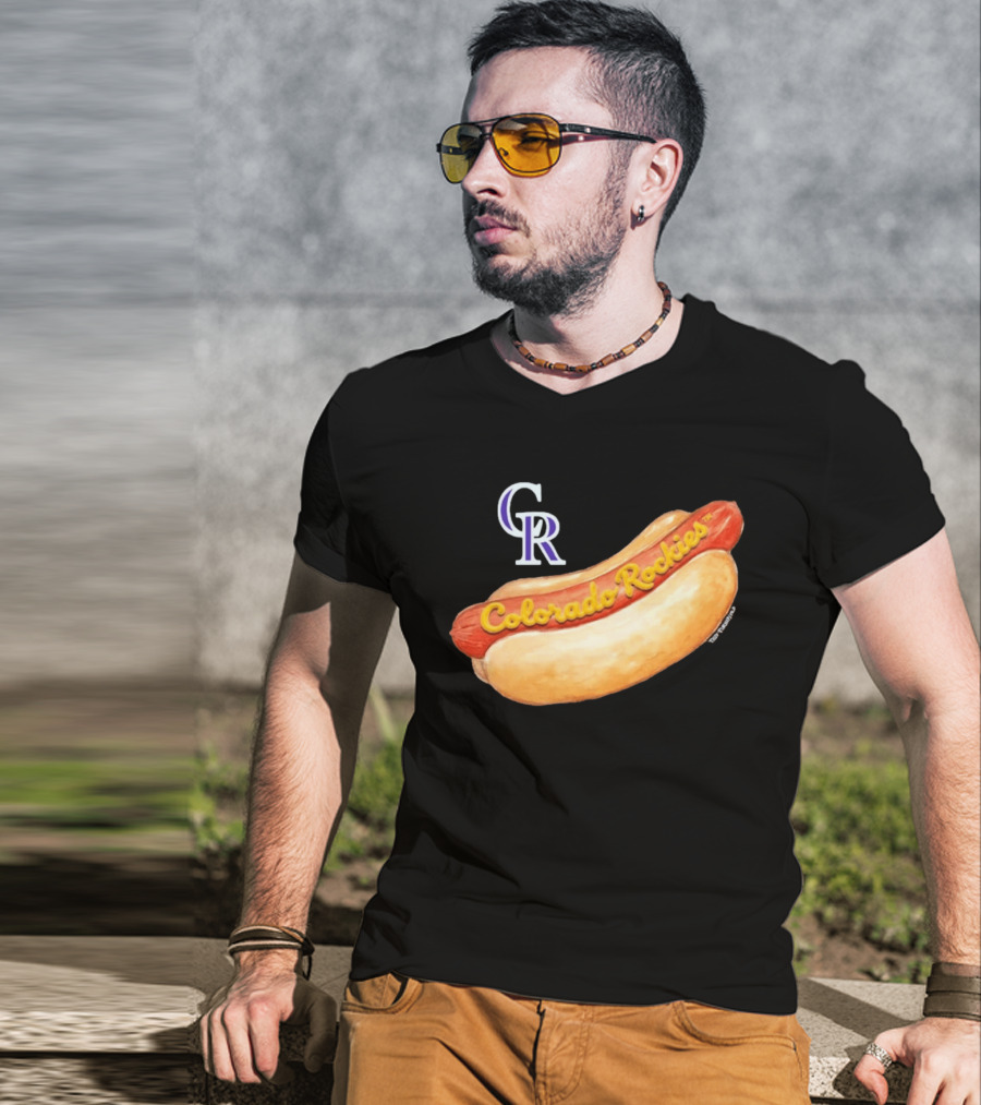Colorado Rockies Hot Dog Tiny Turnip Women's T-Shirt