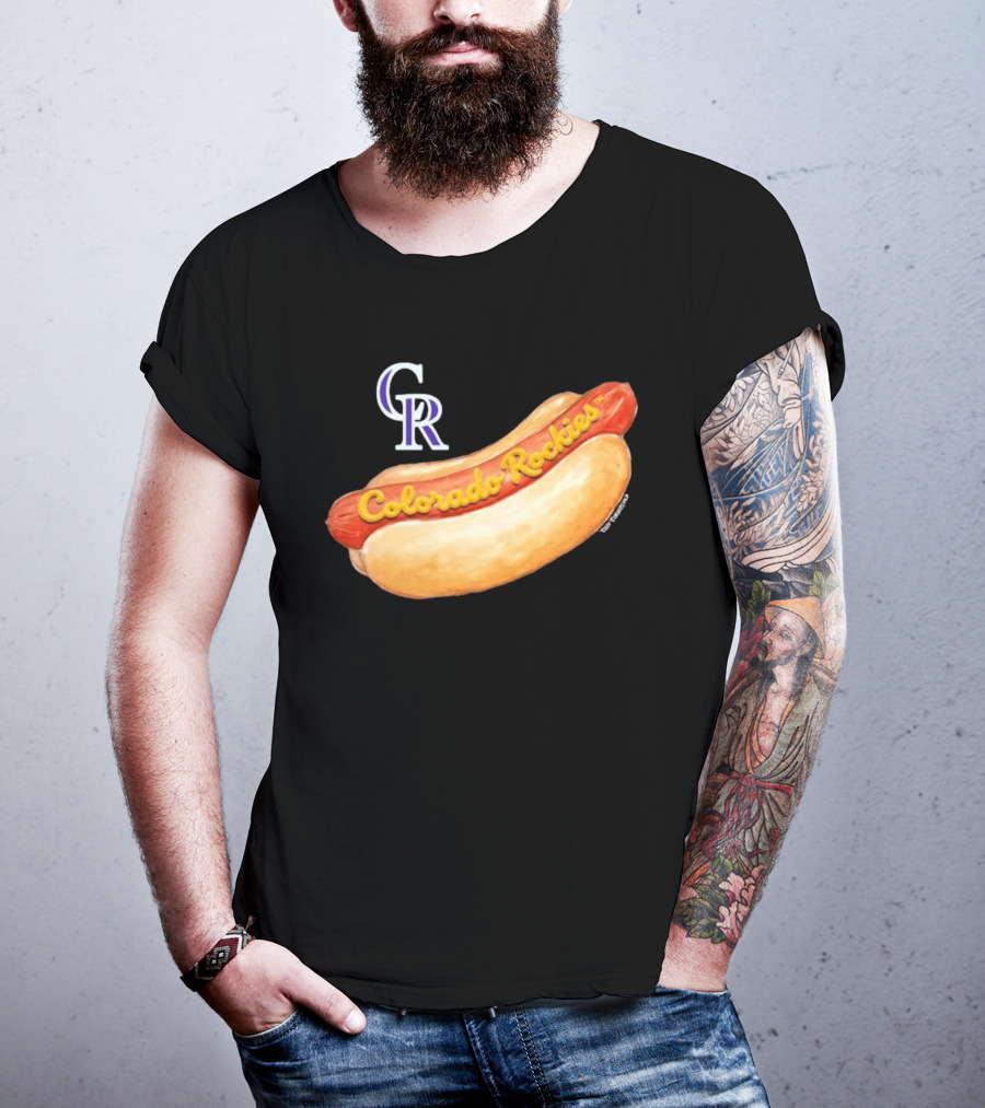 Colorado Rockies Hot Dog Tiny Turnip Women's T-Shirt