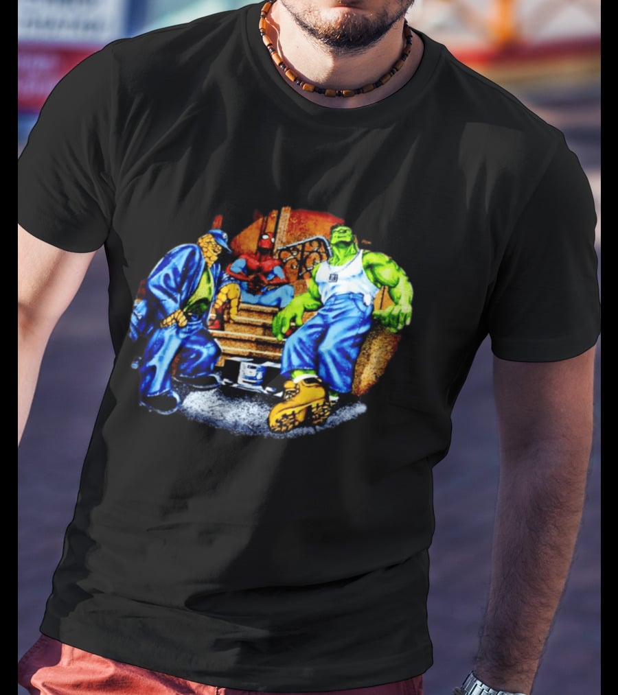 Marvel The Thing Spider Man Hulk Hip Hop T-Shirt