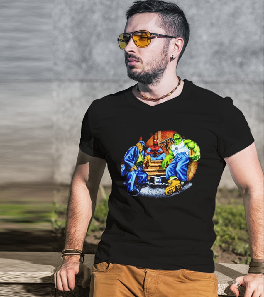Marvel The Thing Spider Man Hulk Hip Hop T-Shirt