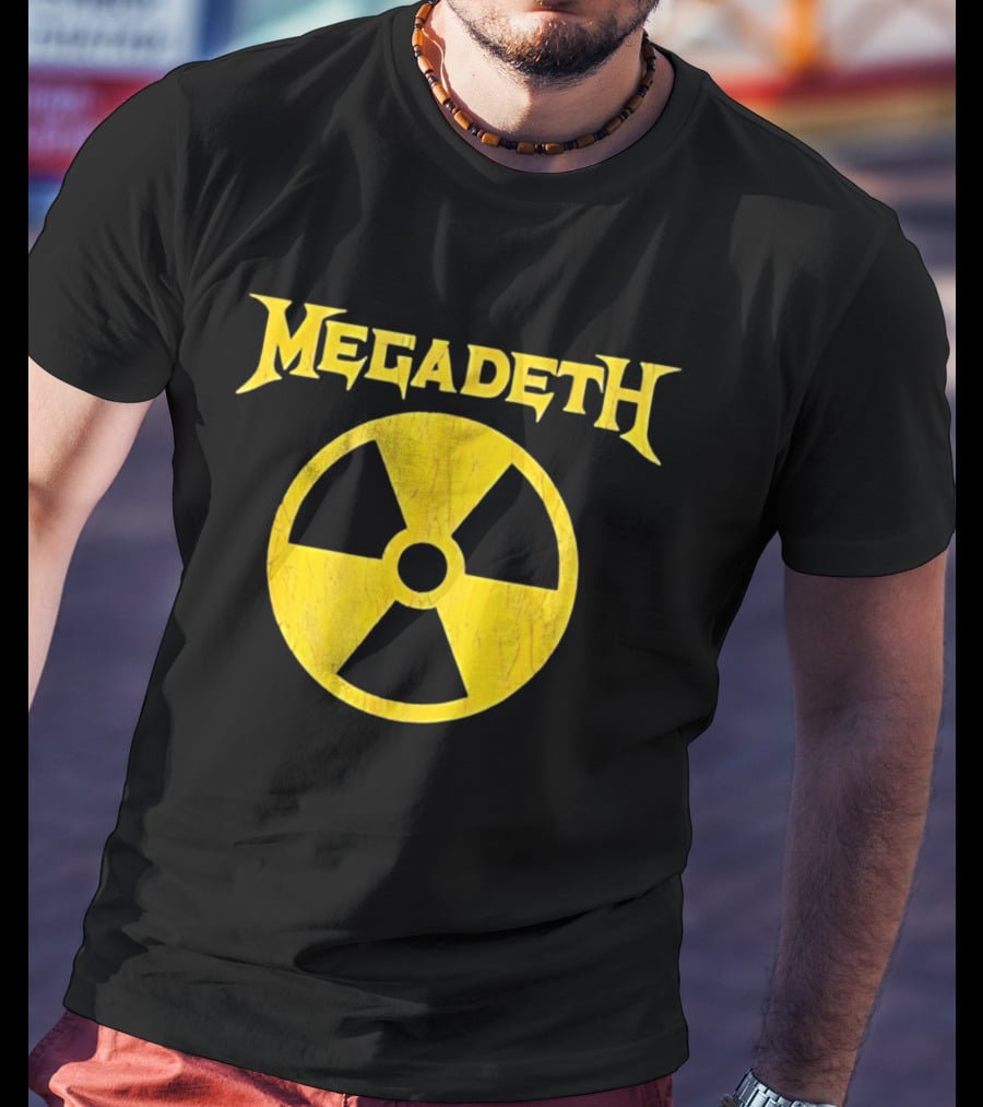 Megadeth Distressed Radioactive Symbol Heavy Metal T-Shirt