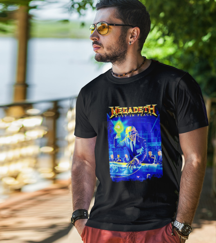 Megadeth Rust In Peace Vic Rattlehead Thrash Metal Classic Album T-Shirt