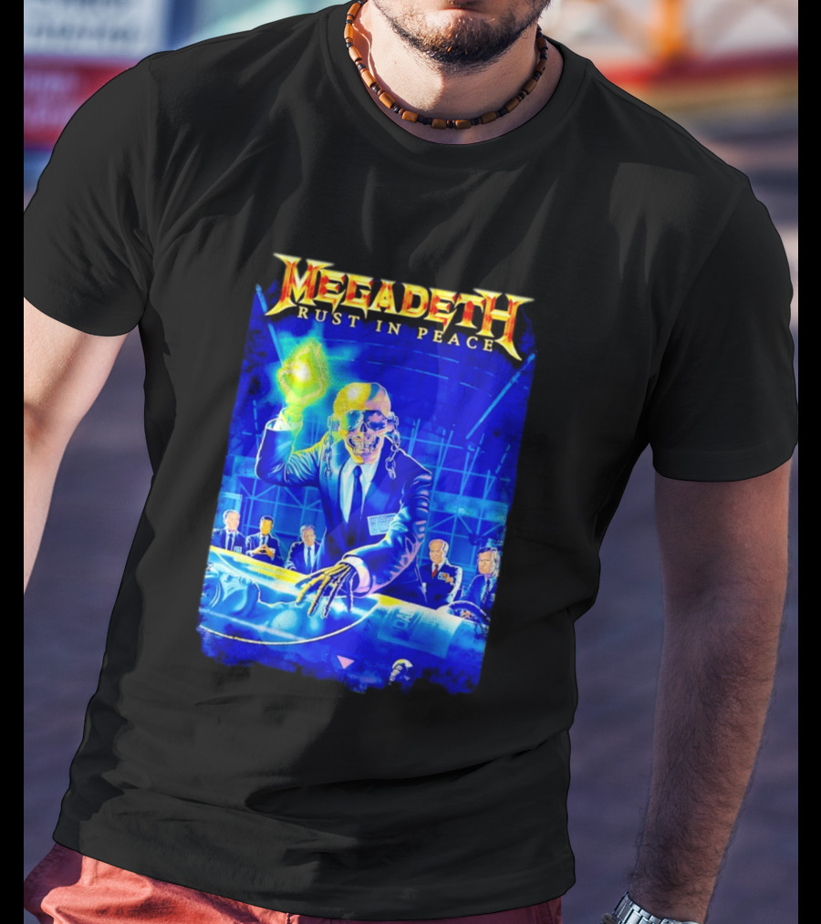 Megadeth Rust In Peace Vic Rattlehead Thrash Metal Classic Album T-Shirt
