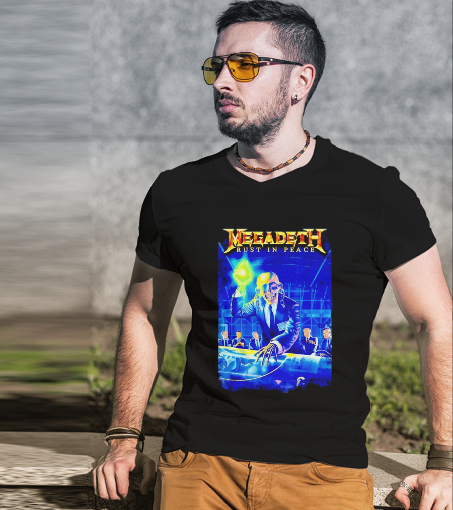 Megadeth Rust In Peace Vic Rattlehead Thrash Metal Classic Album T-Shirt