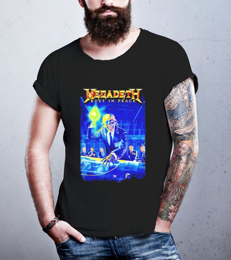Megadeth Rust In Peace Vic Rattlehead Thrash Metal Classic Album T-Shirt