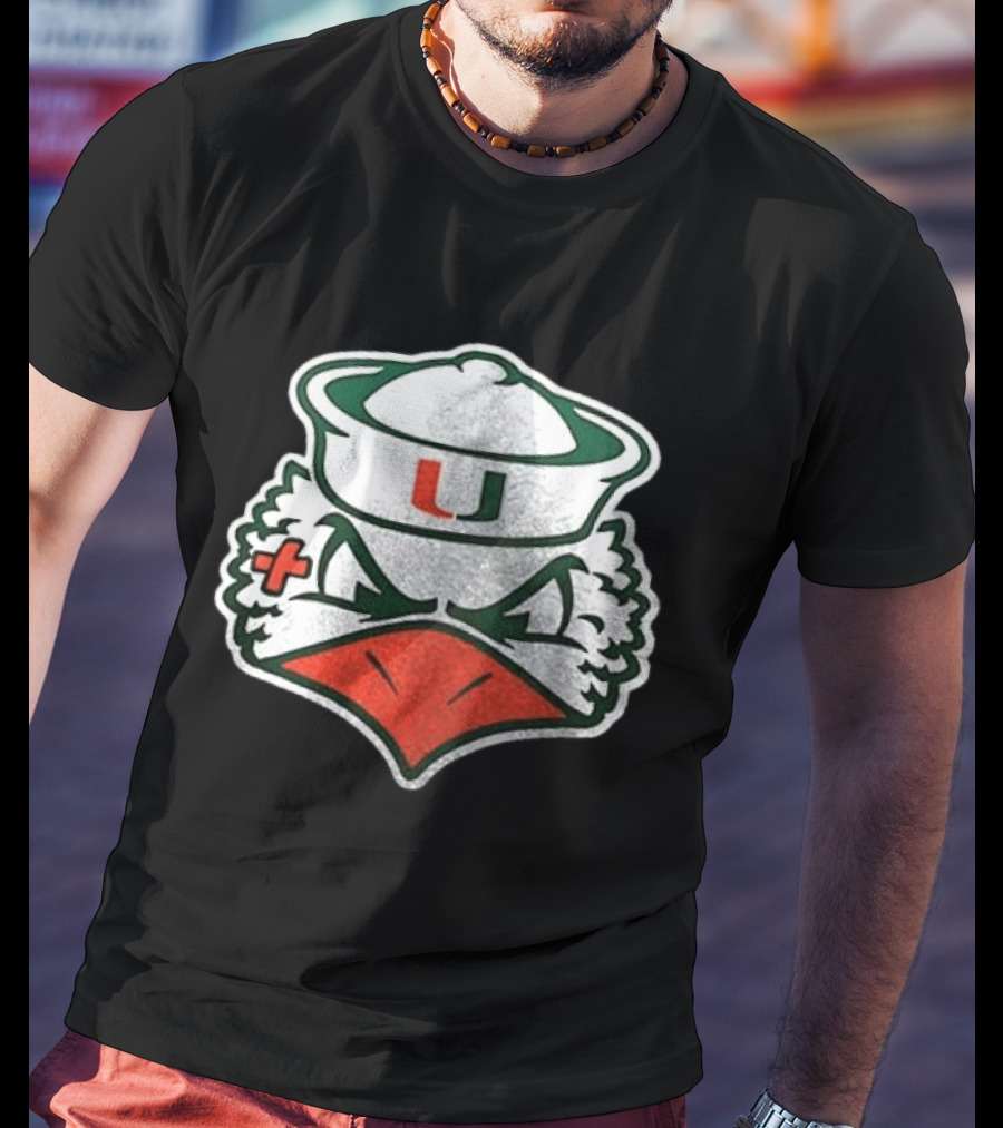 Miami Hurricanes Sebastian The Ibis Mascot U T-Shirt