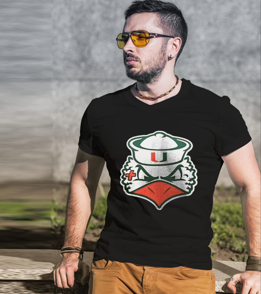 Miami Hurricanes Sebastian The Ibis Mascot U T-Shirt