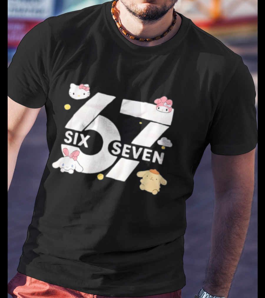 Hello Kitty Friends Sanrio Six Seven Characters T-Shirt